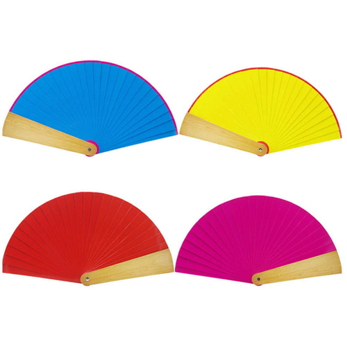 칼라체인지부채(4색)보급형(실크별도)  Color Change Fan (4 color)