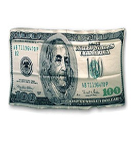 $100 bill Silk 36 inch