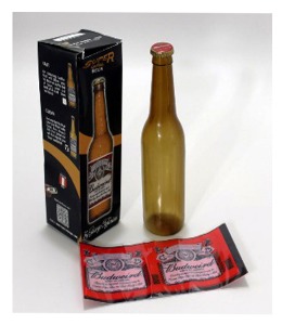 슈퍼 라텍스 브라운 맥주 병  Super Latex Brown Beer Bottle(Empty)